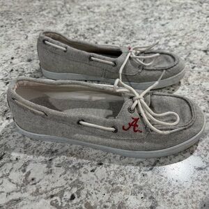 Size 7 Womens Loafer Slip On Alabama Football Grey Shoes Lace Up